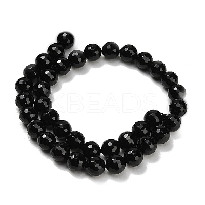 Natural Black Onyx Beads Strands G-C280-B01-10mm-1