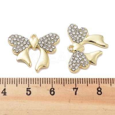 Rack Plating Alloy Rhinestone Pendants PALLOY-F311-04G-1