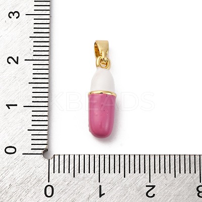 Brass Enamel Pendants KK-Q098-40G-B-1
