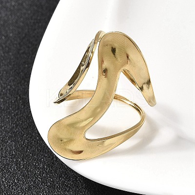 304 Stainless Steel Cuff Rings for Women RJEW-A077-01G-1