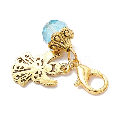 Tibetan Style Alloy Angel Pendant Decorations HJEW-JM03837-03-1