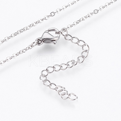 Tarnish Resistant 304 Stainless Steel Pendant Necklaces NJEW-P224-11P-1