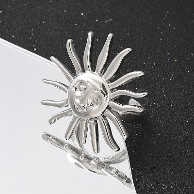 Brass Cuff Finger Rings for Women Men RJEW-U033-08P-1
