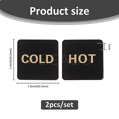 2Pcs Acrylic Cold and Hot Water Signs AJEW-WH0270-332-1