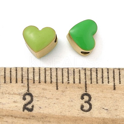 Ion Plating(IP) 304 Stainless Steel Enamel Beads STAS-B075-09G-02-1