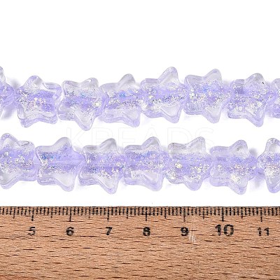 Handmade Foil Glass Beads Strands FOIL-Q002-07B-1