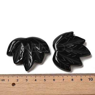 Natural Black Onyx(Dyed & Heated) Carved Pendants G-K353-01I-1