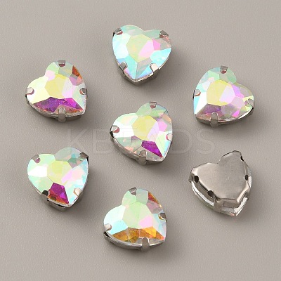 Heart Shape Sew on Rhinestone FIND-WH0128-92A-1