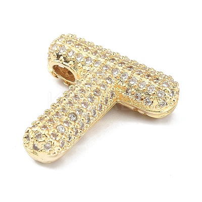 Rack Plating Brass Micro Pave Cubic Zirconia Pendants KK-Q790-01T-G-1