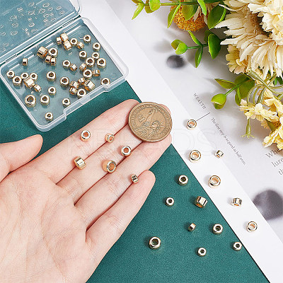 60Pcs 3 Styles Brass Beads KK-BC0012-39-1