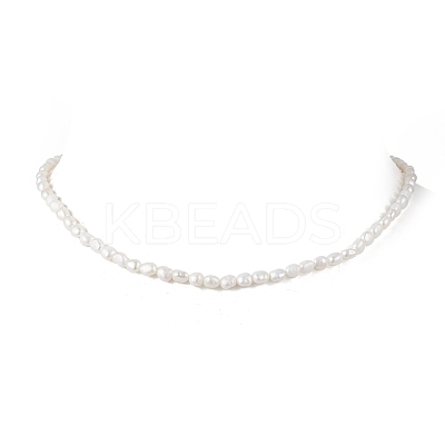 Natural Keshi Pearl Two Sides Polished Beaded Necklaces for Women NJEW-JN05336-02-1