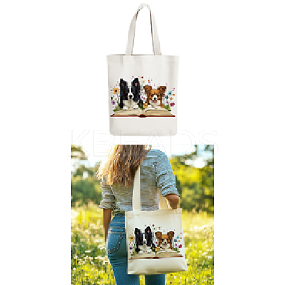 Canvas Women's Tote Bags ABAG-WH0057-007-1