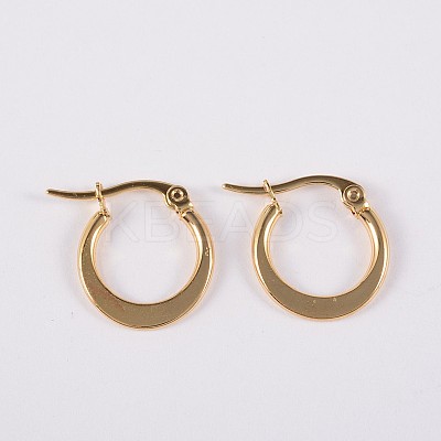 304 Stainless Steel Hoop Earrings EJEW-P040-20-A-1
