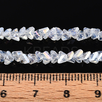 Electroplate Imitation Jade Glass Beads Strands X-GLAA-N023-4mm-01-1