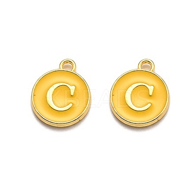 Golden Plated Alloy Enamel Charms LS-ENAM-Q437-13C-1