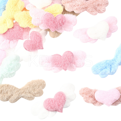 50Pcs 10 Styles Wing Imitation Rabbit Hair Ornament Accessories DIY-SC0032-27-1