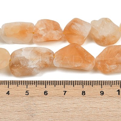 Frosted Raw Rough Heated Natural Citrine Beads Strands G-G282-A01-01-1
