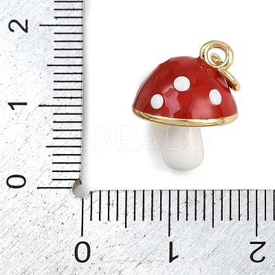 Brass Enamel Pendants KK-Z123-16G-1