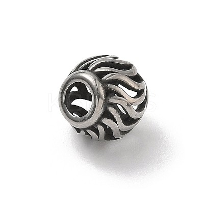 304 Stainless Steel European Beads STAS-H238-09A-AS-1