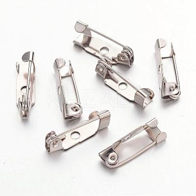Platinum Iron Pin Backs Brooch Safety Pin Findings X-IFIN-S276-1