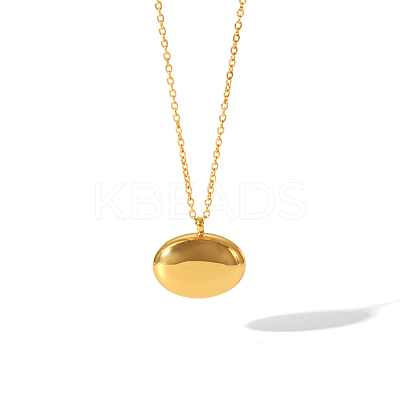 Fashion Oval 304 Stainless Steel Stud Earrings & Pendant Necklaces Sets for Women BL8928-1-1
