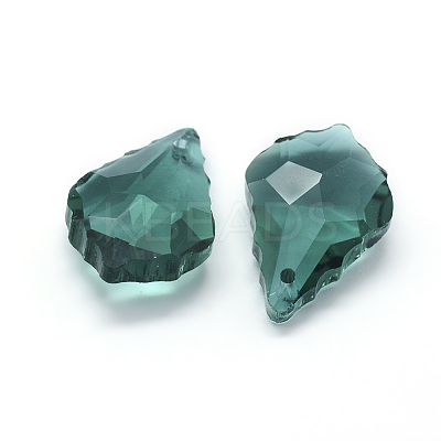 Faceted Glass Pendants GLAA-F068-C07-1
