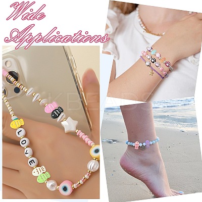 45Pcs 9 Colors Baking Paint Alloy Beads FIND-CJ0003-26-1