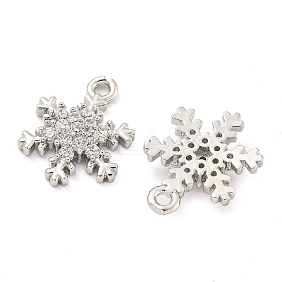 Brass Micro Pave Clear Cubic Zirconia Pendants FIND-Z044-09P-1