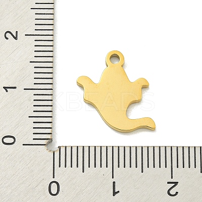 Halloween Theme Ion Plating(IP) 304 Stainless Steel Enamel Pendants STAS-M011-04B-1