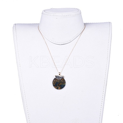 Cellulose Acetate (Resin) Pendant Necklaces NJEW-JN02475-02-1