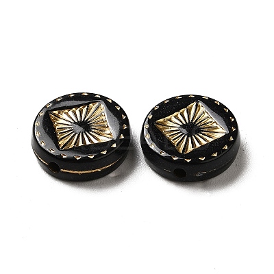 Opaque Plating Acrylic Beads X-OACR-L013-031A-1