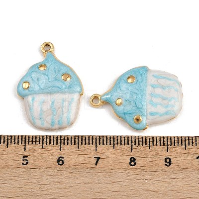 304 Stainless Steel Enamel Pendants STAS-P410-40B-02-1