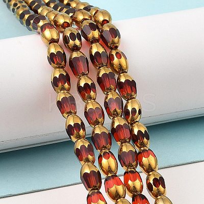 Faceted Electroplate Glass Beads Strands EGLA-P051-04A-A-1