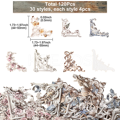 6 Sets 6 Colors Corncer Themes Paper Stickers DIY-SP0005-61-1