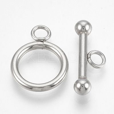 Non-Tarnish 201 Stainless Steel Toggle Clasps LS-X-STAS-S103-05-1-1