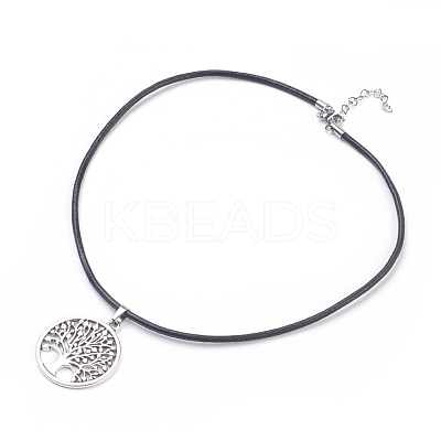Tibetan Style Alloy Pendant Necklaces NJEW-JN02189-1