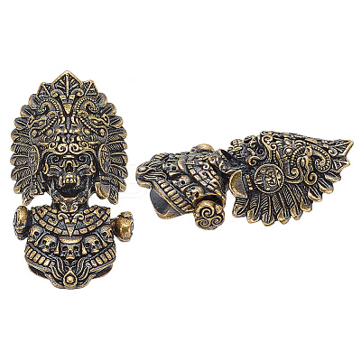 1Pc Tibetan Style Brass Shackle Clasps KK-NB0003-67A-1