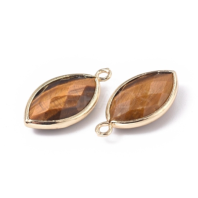 Natural Tiger Eye Pendants G-L514-023C-1