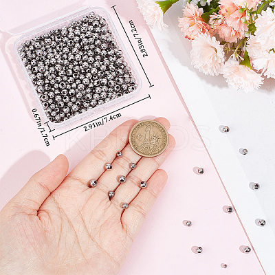 600Pcs 3 Styles Round 316 Surgical Stainless Steel Spacer Beads STAS-CN0001-39-1