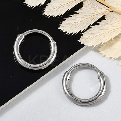316 Surgical Stainless Steel Hoop Earrings EJEW-G416-42A-P-1
