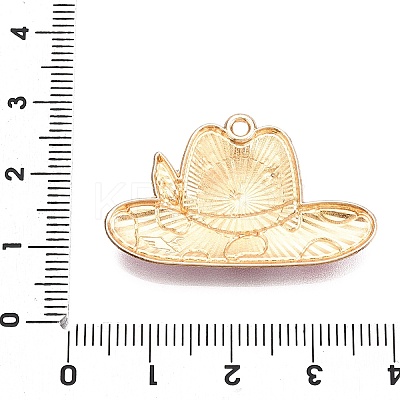 Rack Plating Alloy Enamel Pendants ENAM-N056-381KCG-02-1