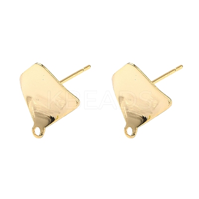 Brass Stud Earring Findings KK-D504-05G-1