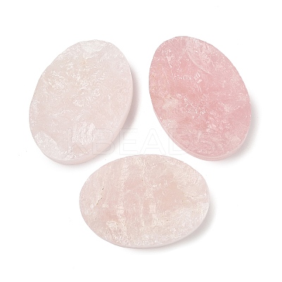 Natural Rose Quartz Cabochons G-K338-38C-02-1
