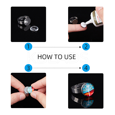 DIY Finger Rings Making Kits DIY-UN0001-14P-1