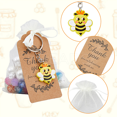 Bees Theme Keychain Favors Set DIY-FH0005-33-1