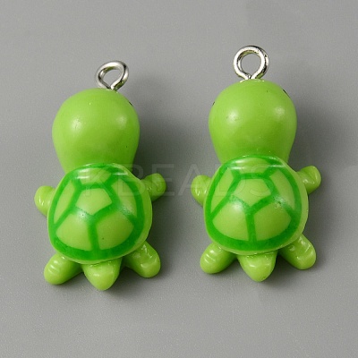 Opaque Resin Pendants RESI-WH0021-71B-1