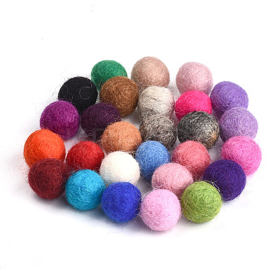 DIY Doll Craft Wool Felt Ball AJEW-T003-20mm-M-1