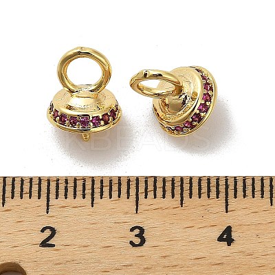 Brass Micro Pave Cubic Zirconia Cup Pearl Peg Bails Pin Pendants KK-S397-05B-1