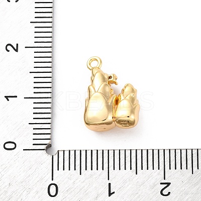Brass Rhinestone Crystal Pendants KK-E793-07G-1