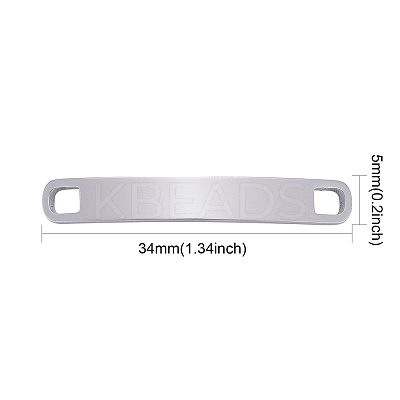 Tarnish Resistant 304 Stainless Steel Curve Bar Links Connectors LS-STAS-I140-35S-1